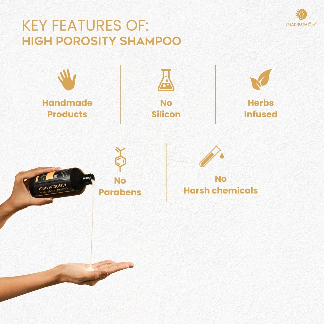 Herbal High Porosity Shampoo for Dry and Frizzy Hair
