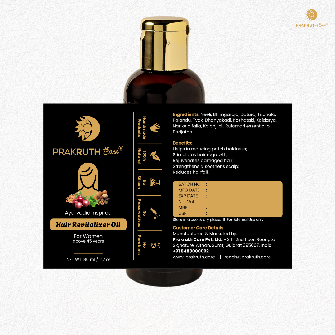 Ayurvedic Hair Revitalising Oil by Prakruth Care