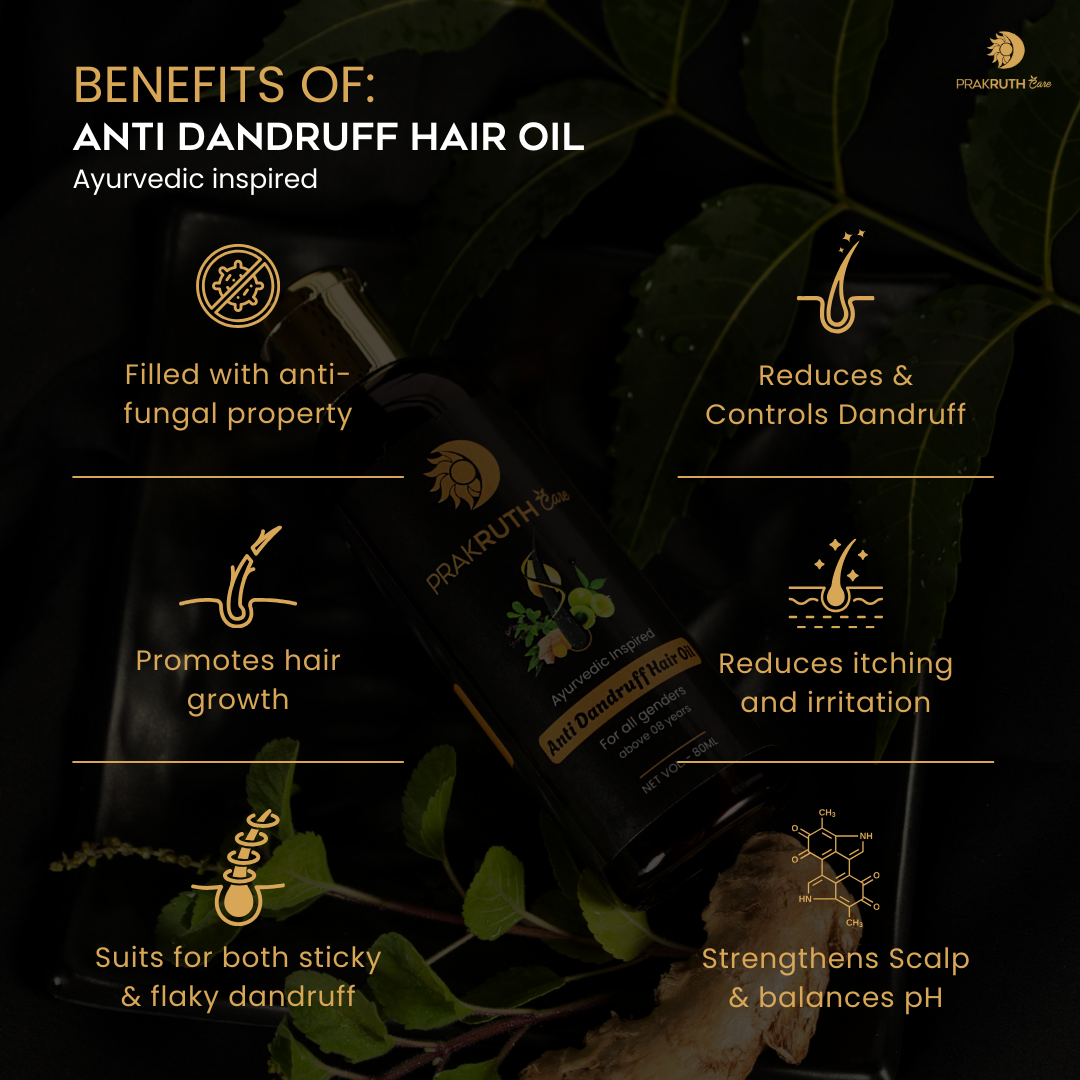 Ayurvedic Anti Dandruff Hair Oil by Prakruth Care