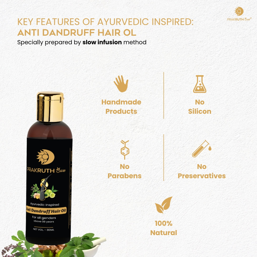 Ayurvedic Anti Dandruff Hair Oil by Prakruth Care