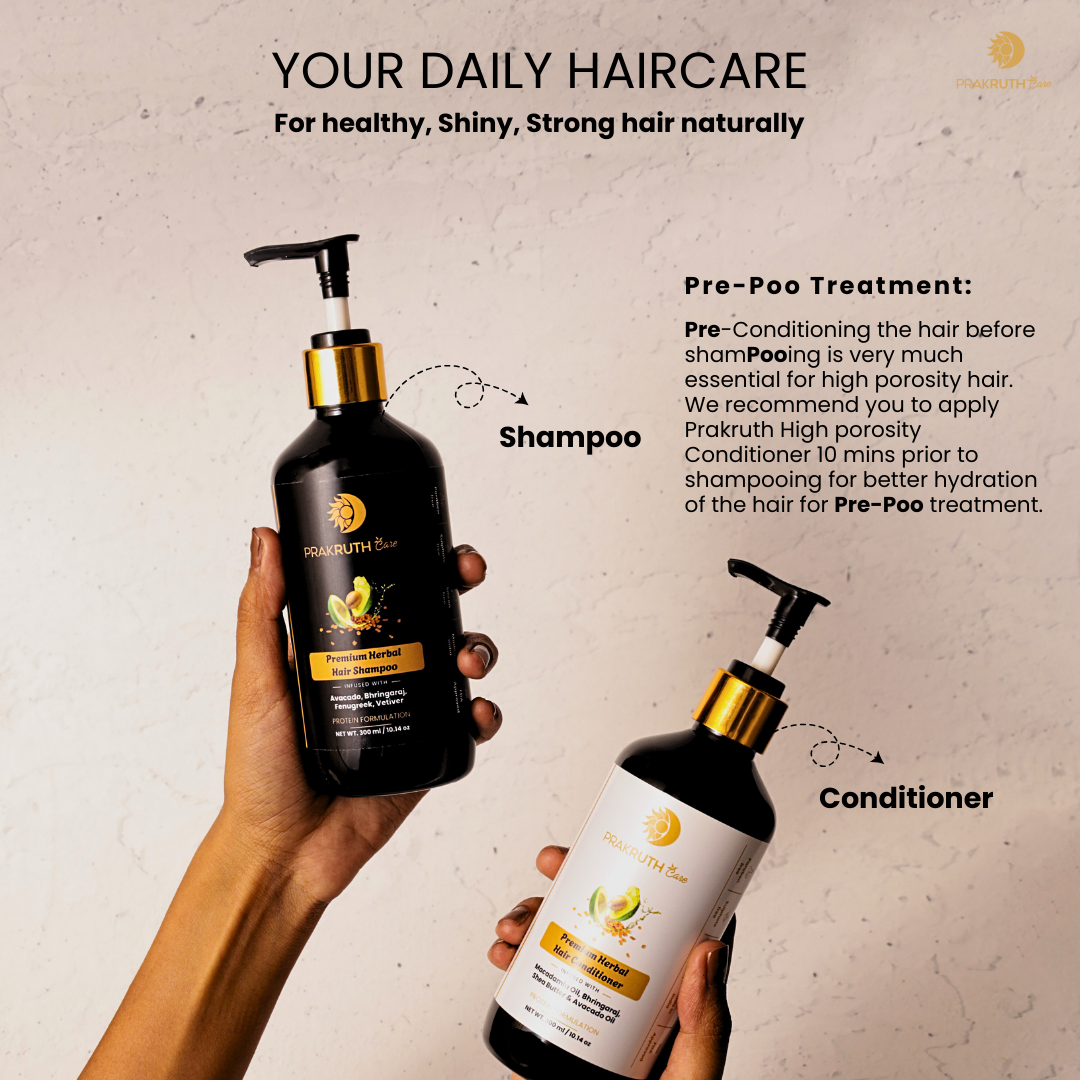 Herbal High Porosity Shampoo for Dry and Frizzy Hair