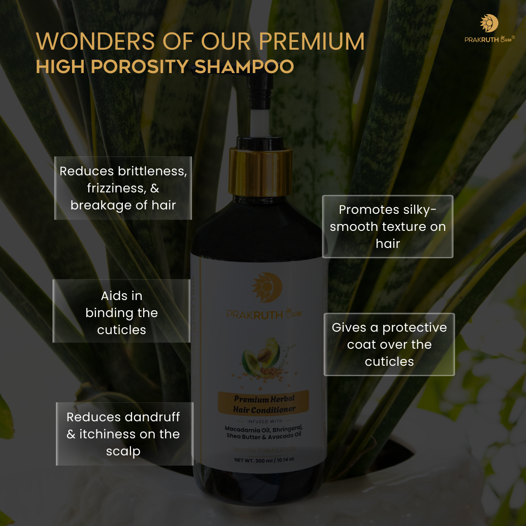 Herbal High Porosity Shampoo for Dry and Frizzy Hair