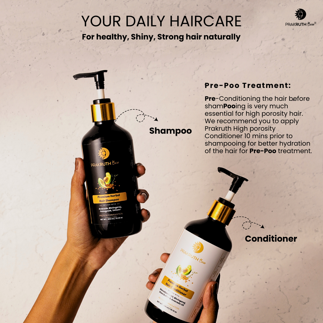 Herbal High Porosity Shampoo for Dry and Frizzy Hair