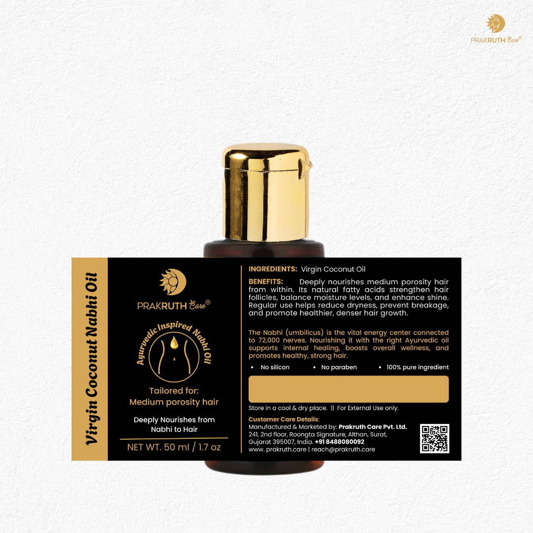 Virgin Coconut Nabhi Oil: Balancing Medium Porosity Hair from Within