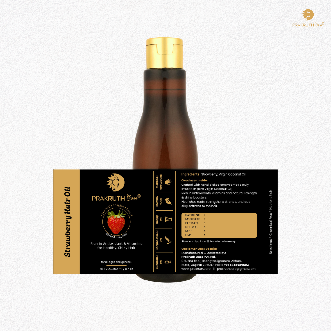 Strawberry Hair Oil: Natural Shine and Scalp Vitality